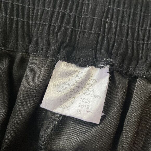 Kari’s Place Outfit Sz 18 Black Dress Pants Green Blouse Career Work Plus Size - Picture 5 of 16